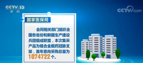 首次高值医用耗材冠脉支架集中带量采购 首年意向采购量超100万个占使用量80%